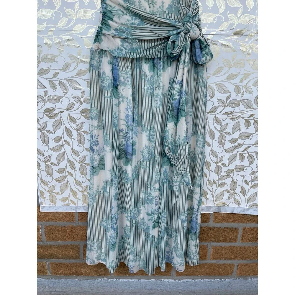 Abercrombie & Fitch Floral Maxi Dress M Coquette Cottagecore Knit Sleeveless